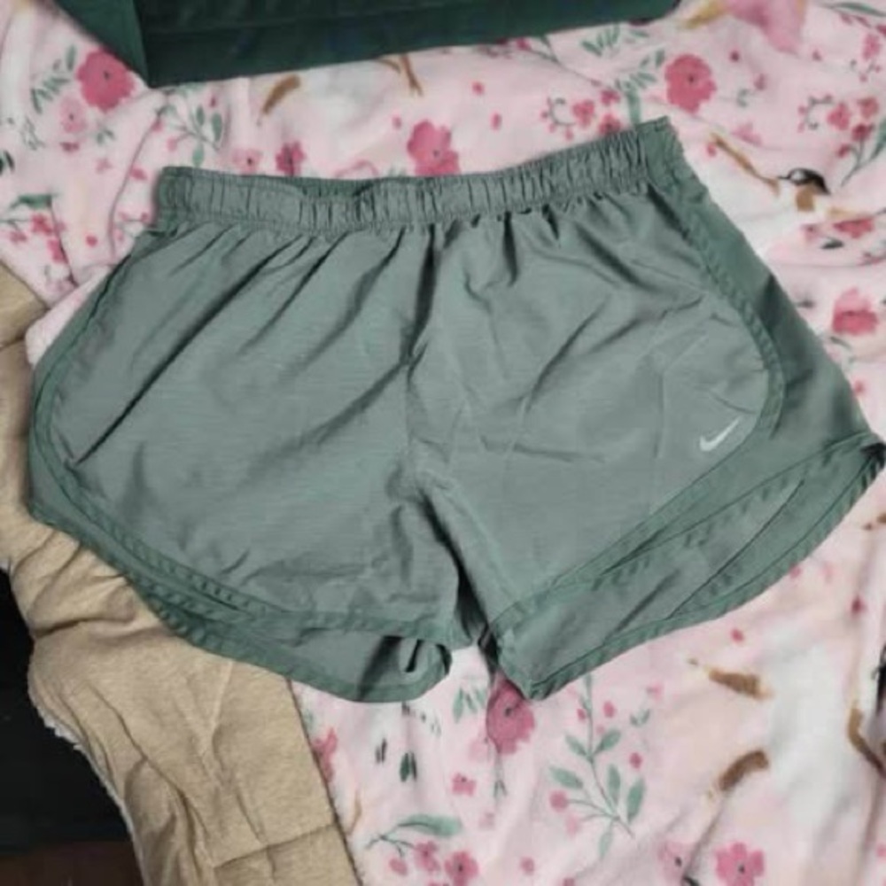 Nike Women's flex running shorts
Brief-Lined Green dri-fit Sz L
